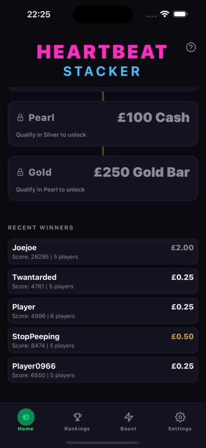 Recent winners list and top prize tiers